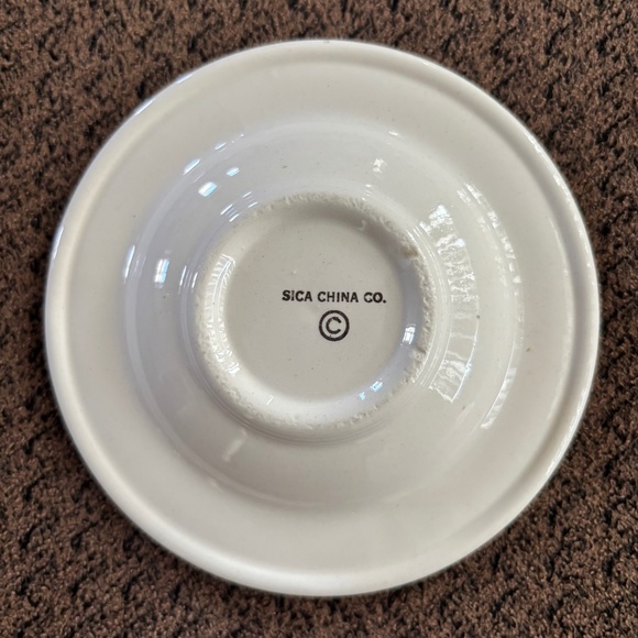 Sica China Co. Ashtrays Mom Dad Vintage Metallic Gold Trim Small Lot Bundle of 2 - Picture 5 of 5